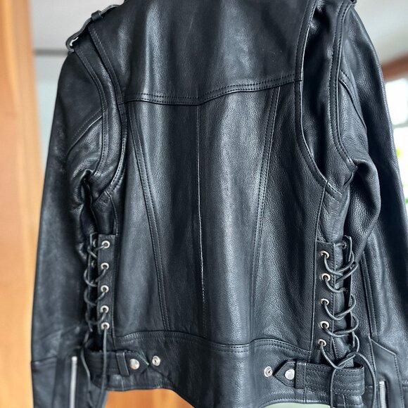 HellBabes Limited-Edition Studded Leather Motorcycle Jacket - Picture 2 of 12